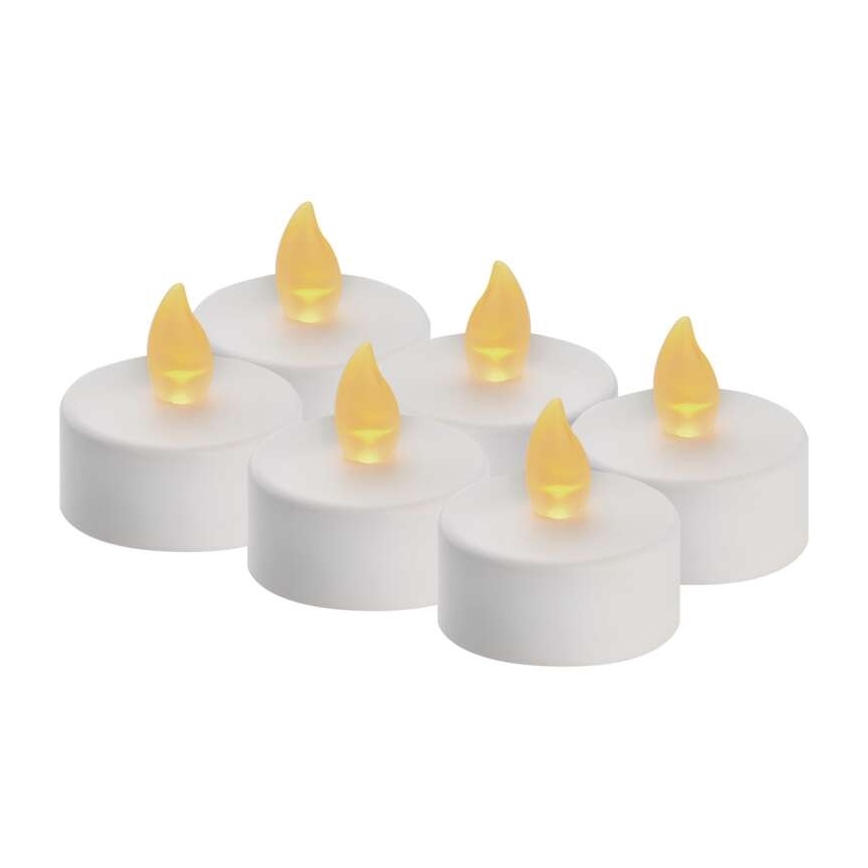 SET 6x LED Kerst Decoraties 6xLED/6xCR2032 wit