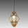 SIRU - Hanglamp aan een ketting CLASSIC 1xE27/60W/230V diameter 30 cm beige/zwart Venetiaans glas