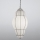 SIRU - Hanglamp aan een ketting RIVISTO 1xE27/60W/230V diameter 45 cm zwart/wit Venetiaans glas