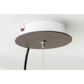 SIRU - Hanglamp aan een koord TERRA 1xE27/60W/230V zwart/doorzichtig Venetiaans glas