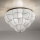 SIRU - Plafondlamp POUFF 3xE27/60W/230V chroom/wit Venetiaans glas