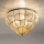 SIRU - Plafonnier POUFF 3xE27/60W/230V chrome/beige Venetian verre