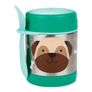 Skip Hop - Thermo voedselcontainer met lepel/vork ZOO 325 ml mopshond