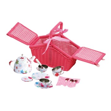 Small Foot - Picknickmand met servies roze