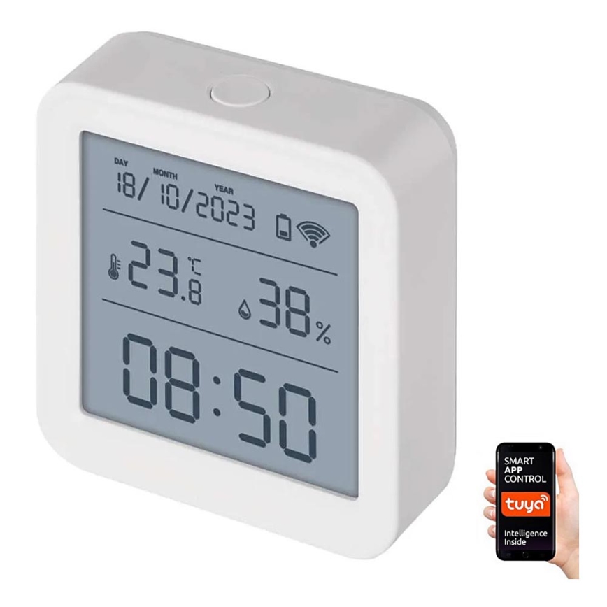 Smart digitale thermometer GoSmart 3xAAA Tuya wit