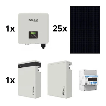 Solar. kit : SOLAX Power - 10kWp RISEN Full Black + 10kW SOLAX convertisseur 3f + batterie 11,6 kWh
