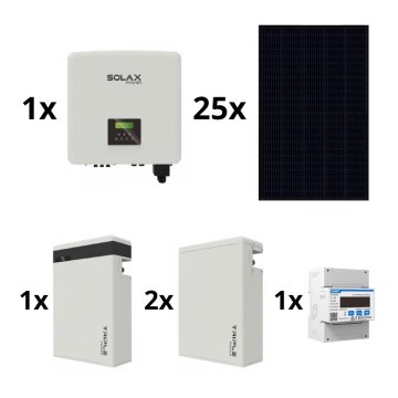 Solar kit : SOLAX Power - 10kWp RISEN Full Black + 10kW SOLAX convertisseur 3p + 17,4 kWh batterie