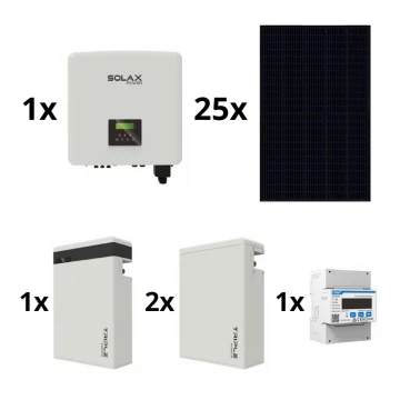 Solar. kit: SOLAX Power - 10kWp RISEN Full Black + 10kW SOLAX omzetter 3f + 17,4 kWh batterij