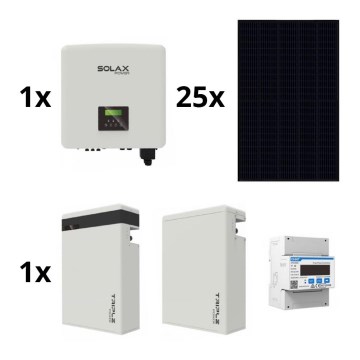 Solar kit : SOLAX Power - 10kWp RISEN Full Black + 15kW SOLAX convertisseur 3p + batterie 11,6 kWh