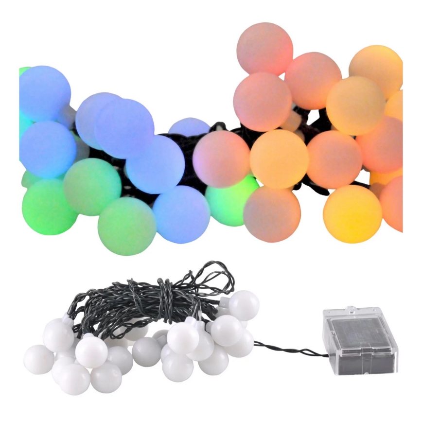 Solar LED RGB Lichtketting PARTY 30xLED/1,2V IP44