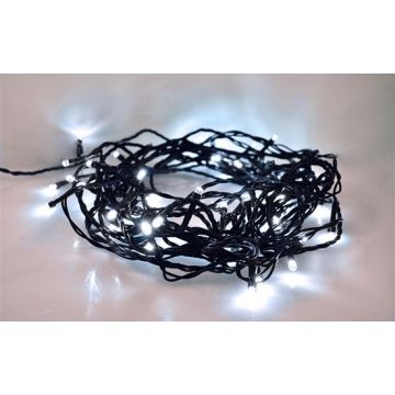 LED Kerst Lichtketting 50xLED/8 functies 8m IP44 koud wit