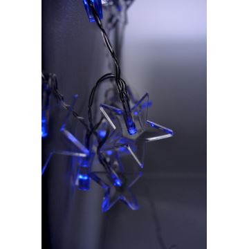 Guirlande de Noël LED 10xLED/2xAA 2,5m bleue