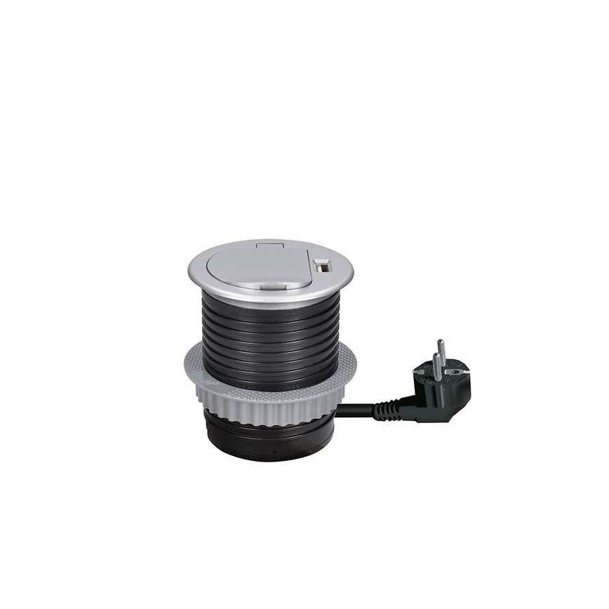 Inbouw USB stopcontact met deksel 230V