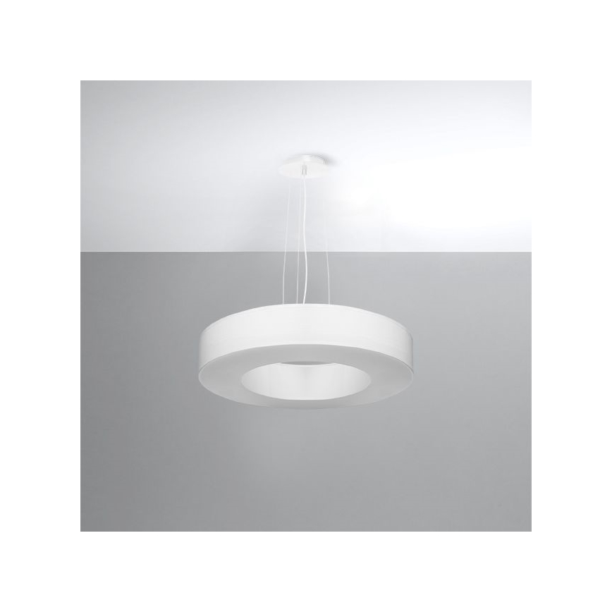 Hanglamp aan een koord SATURNO SLIM 5x E27 / 60W / 230V d. 50 cm wit