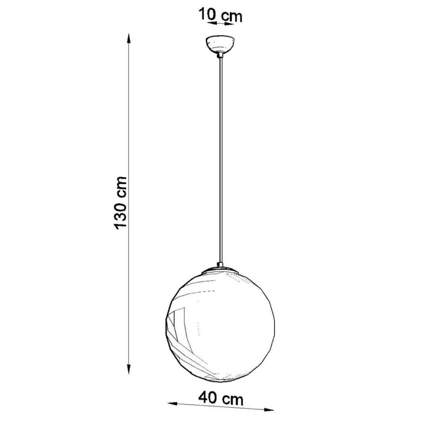 Hanglamp aan een koord TOYA 1x E27 / 60W / 230V d. 40 cm