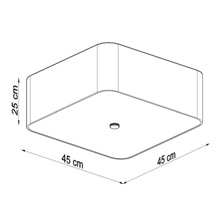 Plafond Lamp LOKKO 5x E27 / 60W / 230V 45 cm zwart