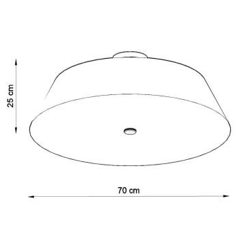 Plafond Lamp VEGA 5x E27 / 60W / 230V d. 70 cm wit