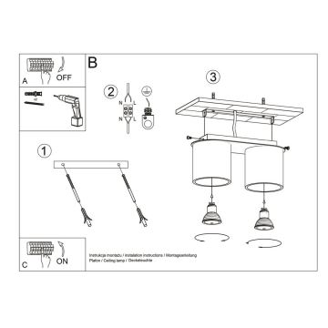 Spot ORBIS 2 2xGU10/40W/230V zwart