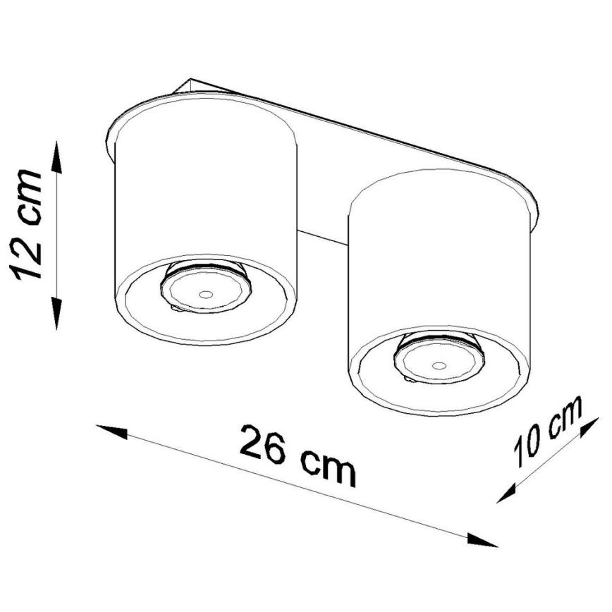 Spot ORBIS 2 2xGU10/40W/230V wit