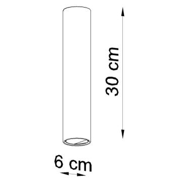 Spot LAGOS 1xGU10/10W/230V 30 cm zwart