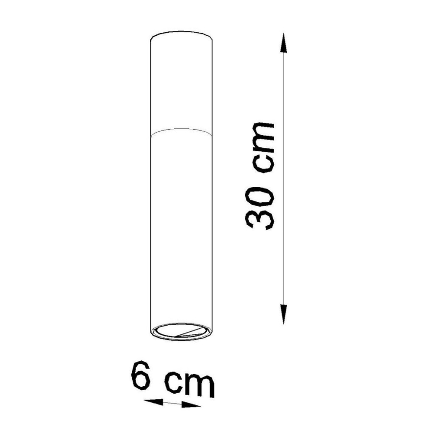 Plafondlamp PABLO 1xGU10/40W/230V wit/beuken