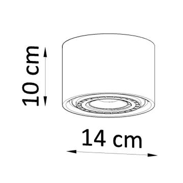 Plafonnier BASIC AR111 1xGU10/40W/230V hêtre