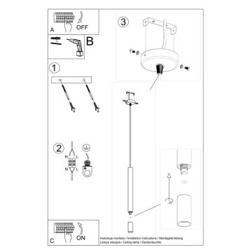 Hanglamp aan een koord VIZIER 1xG9/12W/230V wit