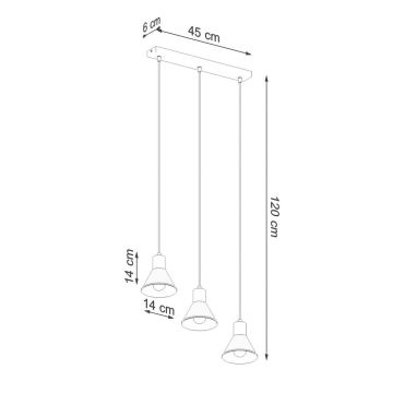 Hanglamp aan een koord TALEJA 1xE27/60W/230V zwart