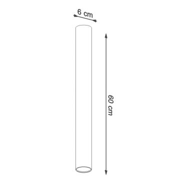 Spot LAGOS 1xGU10/40W/230V 60 cm blanc