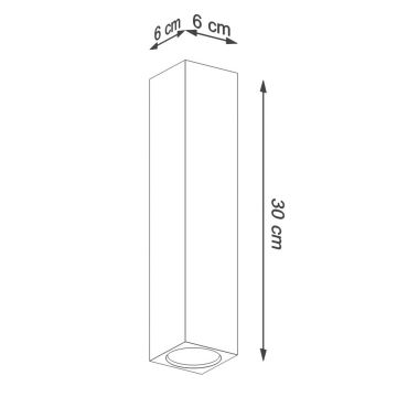 Spot KEKE 1xGU10/40W/230V 30 cm eiken