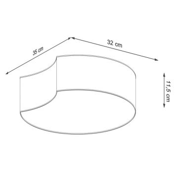 Plafondlamp CIRCLE 2xE27/60W/230V wit