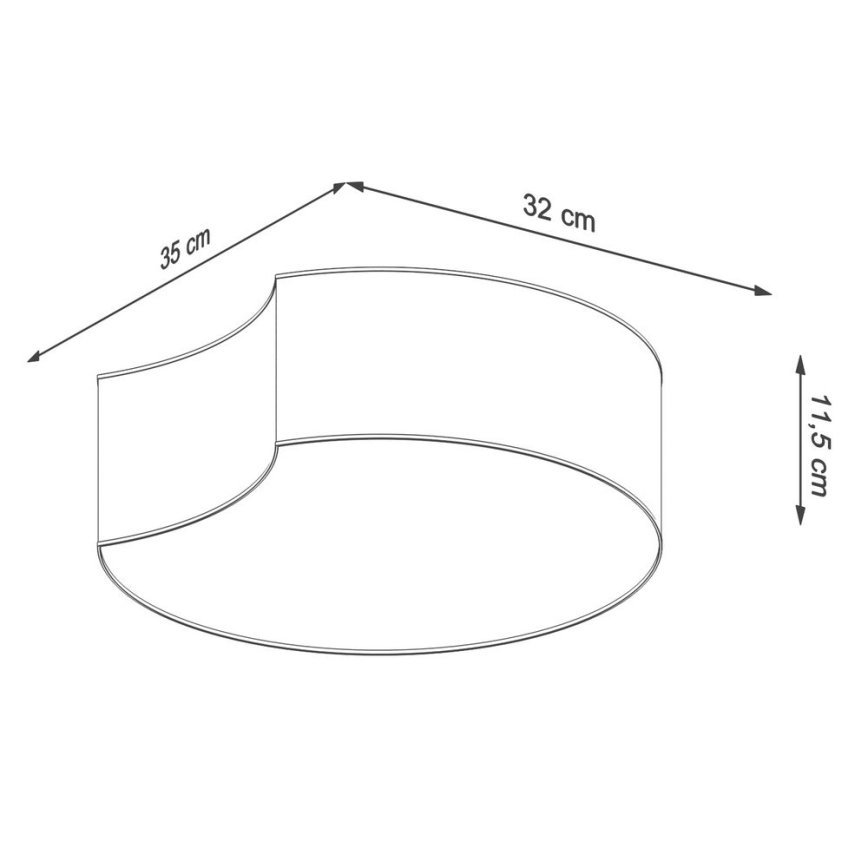 Plafondlamp CIRCLE 2xE27/60W/230V wit