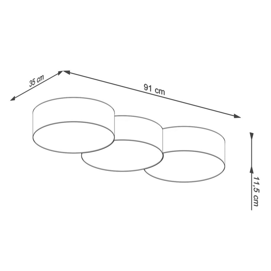 Plafondlamp CIRCLE 6xE27/60W/230V wit