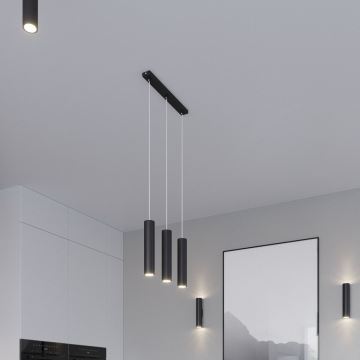 Hanglamp aan een koord LAGOS 3xGU10/40W/230V zwart