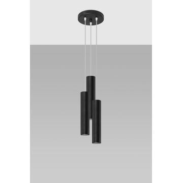 Hanglamp aan een koord LAGOS 3xGU10/40W/230V zwart