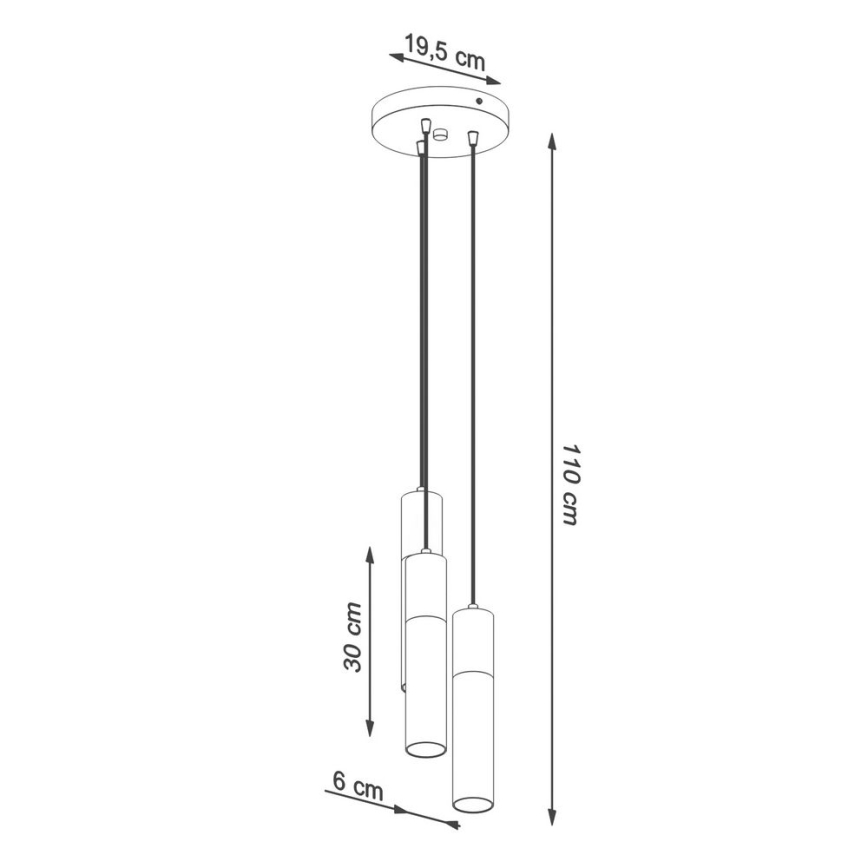 Suspension filaire BORGIO 3xGU10/40W/230V béton/métal blanc