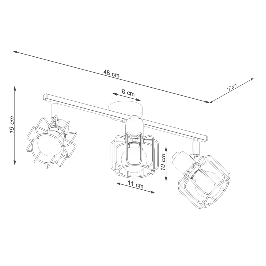 Spot BELUCI 3xE14/40W/230V wit