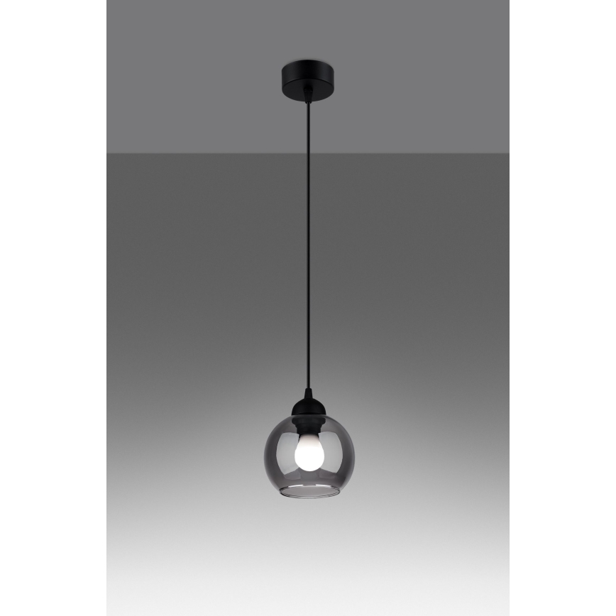 Hanglamp aan een koord ALINO 1xE27/60W/230V zwart