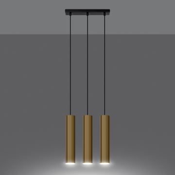 Hanglamp aan een koord LAGOS 3xGU10/10W/230V goud