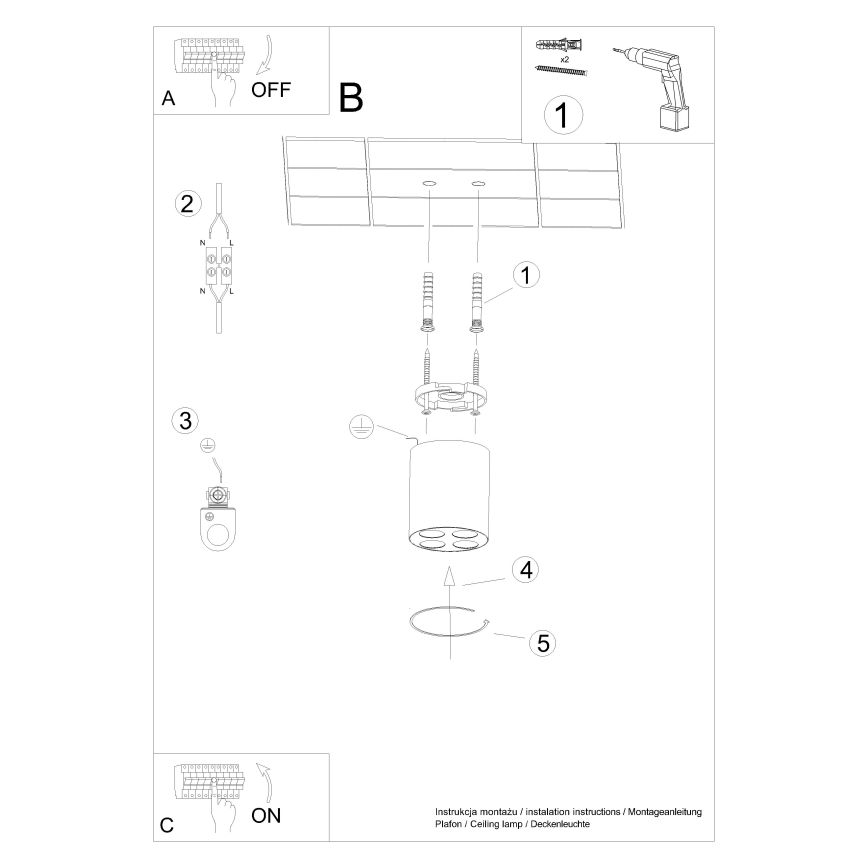 LED spot ZOE LED/9W/230V zwart