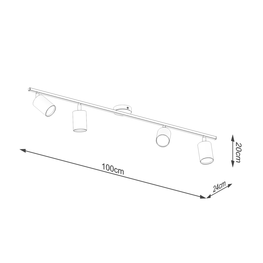 Spot LEMMI 4xGU10/10W/230V wit