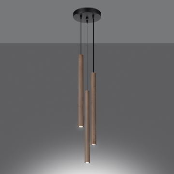 Hanglamp aan een koord PASTELO 3xG9/8W/230V beuken