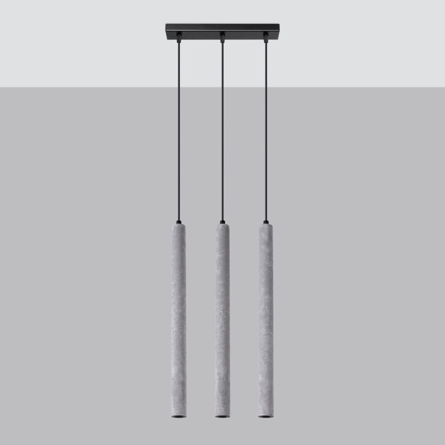 Hanglamp aan een koord PASTELO 3xG9/8W/230V beton