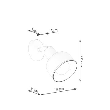 Wandspot ELBA 1xE27/15W/230V wit