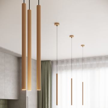 Hanglamp aan een koord ARCHE 1xG9/8W/230V goud