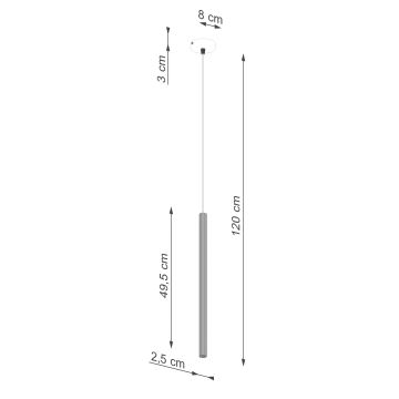 Hanglamp aan een koord ARCHE 1xG9/8W/230V goud