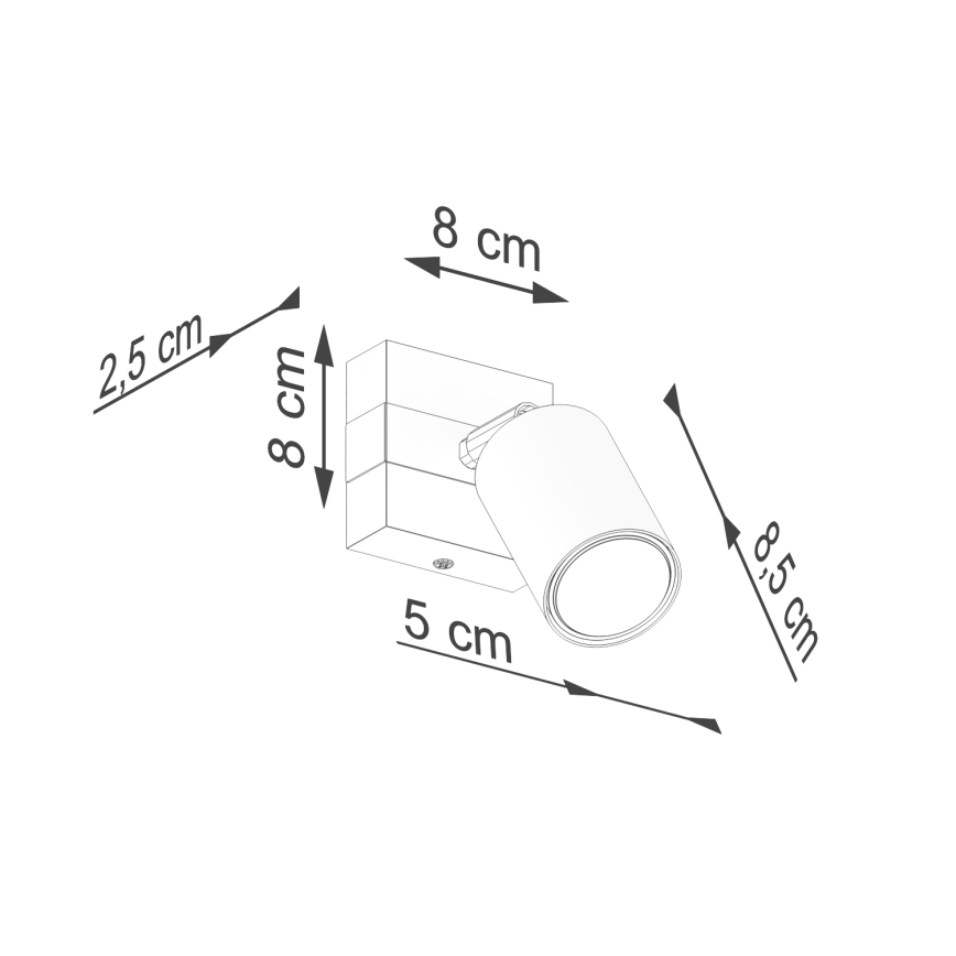 Wandspot FAGER 1xGU10/10W/230V zwart