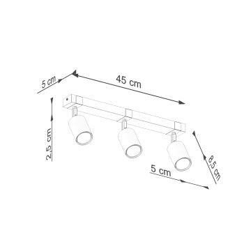 Spot FAGER 3xGU10/10W/230V zwart