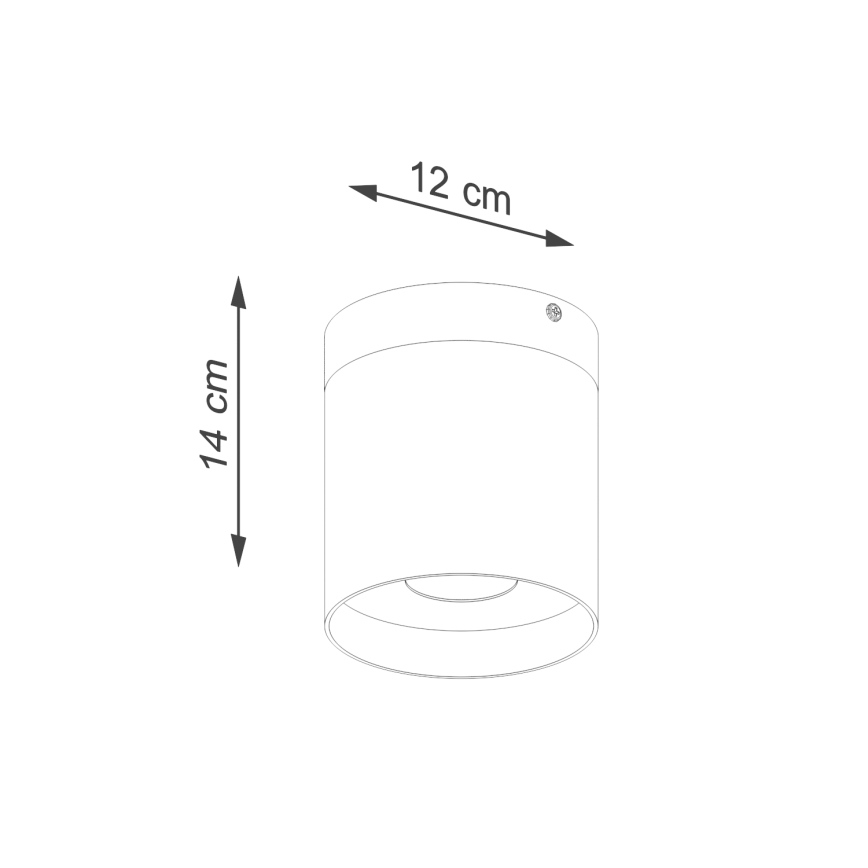 Spot RIF 1xGU10/10W/230V diameter 12 cm wit