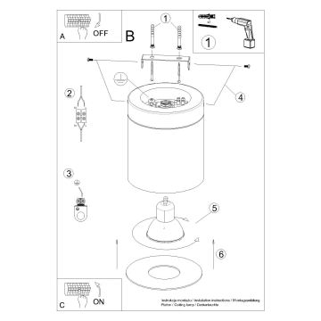 Spot RIF 1xGU10/10W/230V diameter 12 cm wit